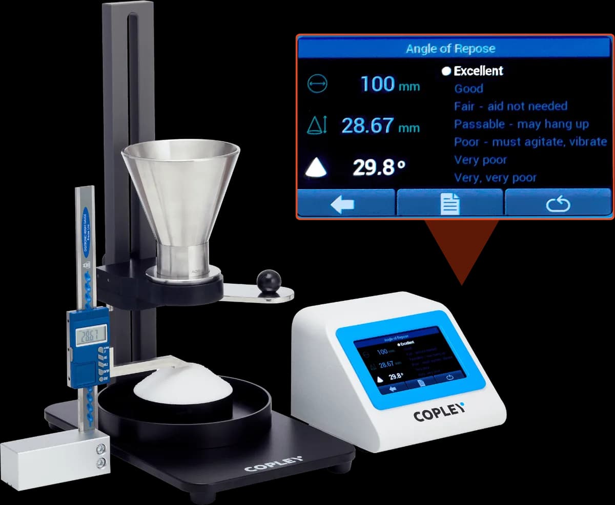 Copley PTW with PTA 100i powder testing assistant
